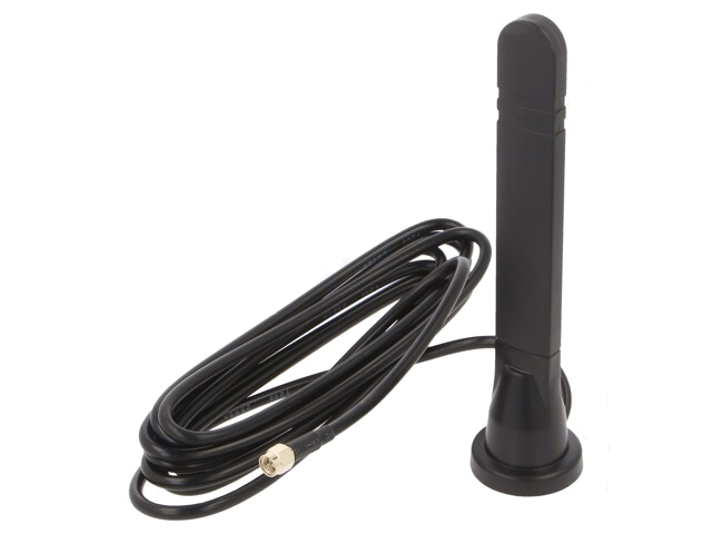 Antenne; zwart; SMA; 50W; 3300÷3800MHz; 50Ω; 3m; 8dBi; -20÷85°C Antenne; zwart; SMA; 50W; 3300÷3800MHz; 50Ω; 3m; 8dBi; -20÷85°C